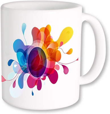 

Heyworlds gifts for flower design 20 Ceramic Mug(325 ml), Multicolor