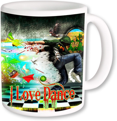 

PhotogiftsIndia I Love Dance 01 Ceramic Mug(325 ml), Multicolor