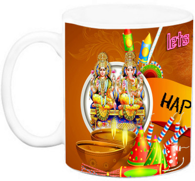 

EFW HAPPY DIWALI LORD GANESHA Ceramic Mug(325 ml), White