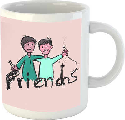 

HuppmeGift Friend White Ceramic Mug(350 ml)