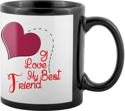 

SKY TRENDS World's Best Gifts For Valentine Girlfriend Boyfriend Friend Husband Wife Anniversary & Birthday Design Code 095 Ceramic Mug(325 ml), Black