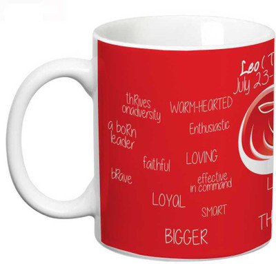 

Prithish Leo Ceramic Mug(330 ml), Multicolor
