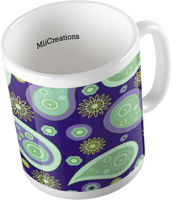 

MiiCreations Printed Colorfull Pattern Ceramic Mug(325 ml), Multicolor