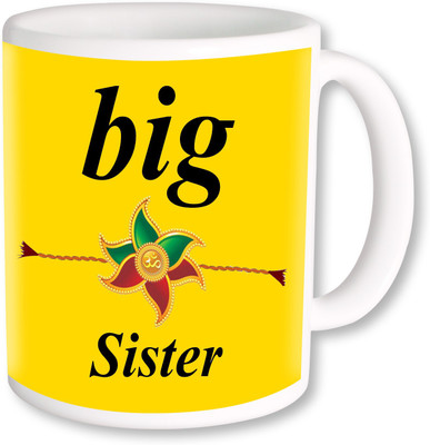 

PhotogiftsIndia Happy Rakshabandhan Big Sister Ceramic Mug(325 ml), Multicolor