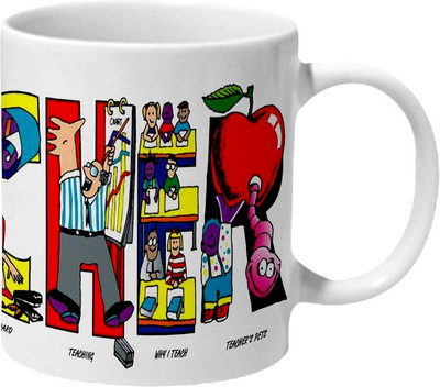 

Mooch Wale How To Become A Teacher Ceramic Mug(325 ml), Multicolor