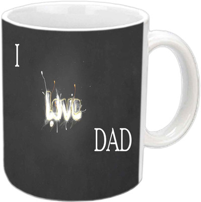 

Raj Laxmi I Love Dad With Nikce Design White Ceramic Mug(350 ml)