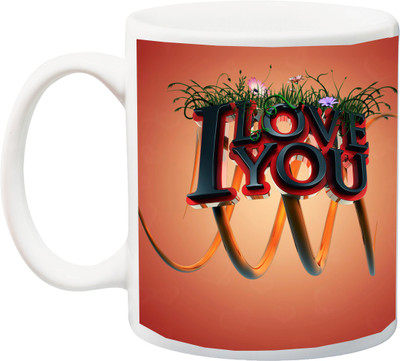 

ME&YOU I Love You;Gift for Valentine's Day/Anniversary Ceramic Mug(325 ml), Multicolor