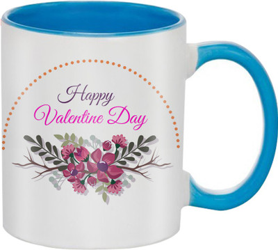 

SKY TRENDS Beautiful Special and Best Happy Valentine Gifts for Boyfriend Girlfriend Fiance Wife Husband Friends Birthday Anniversary036 Ceramic Mug(325 ml), Blue