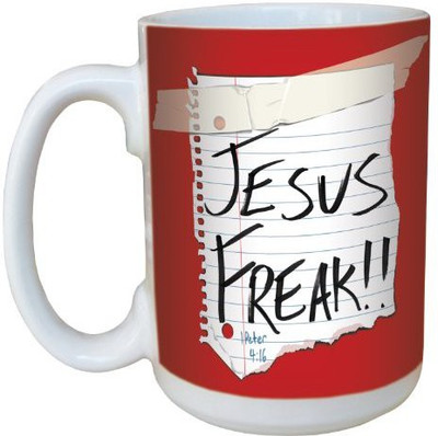 

Tree-Free Greetings Greetings lm44267 Jesus Freak: 1 Peter 4:16 Ceramic with Full-Sized Handle, 15-Ounce Ceramic Mug(60 ml), Multicolor