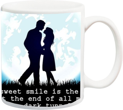 

ME&YOU Gift for Your Sweet Smile is the light at the end of all my life's dark tunnels,,printed Ceramic Mug(325 ml), Multicolor