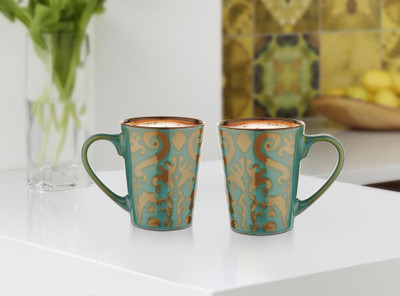 

Dorren Crook Love Ceramic Mug(Pack of 2), Green