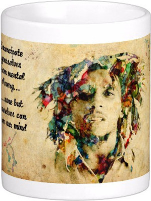 

Exoctic Silver Bob Marley Collector Edition Series 07 Ceramic Mug(300 ml), Multicolor