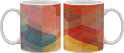 

Artifa Abstract Colors Pattern Porcelain, Ceramic Mug(350 ml), Multicolor