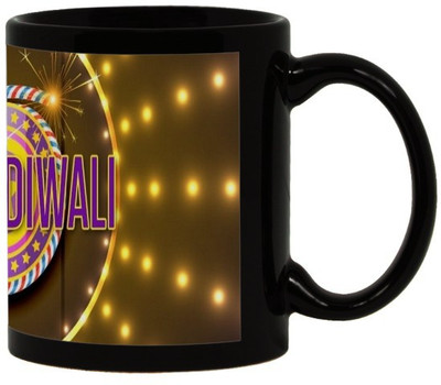 

Lolprint 44 Diwali Gift Black Ceramic Mug(325 ml)