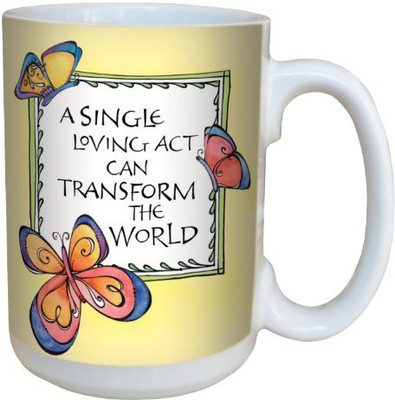 

Tree-Free Greetings Greetings lm43942 Single Loving by Joanne Fink Ceramic with Full-Sized Handle, 15-Ounce Ceramic Mug(60 ml), Multicolor