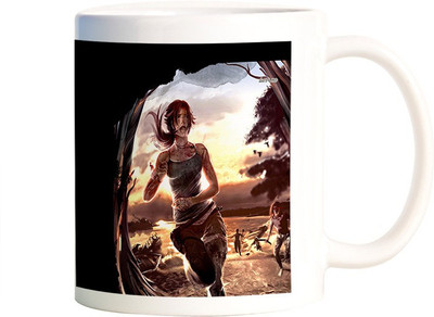 

Rangeele Inkers Tom raider lara Croft Ceramic Mug(300 ml), Multicolor