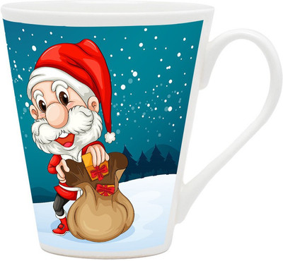 

Homesogood Santa With Gifts Ceramic Mug(355 ml)
