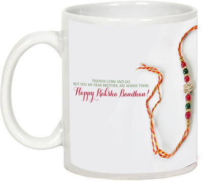 

AllUPrints Rakhi Gifts - Lots Of Love On Rakshabandhan Ceramic Mug(325 ml), White