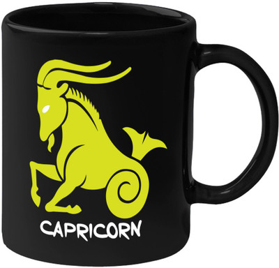 

HuppmeGift Capricorn Black Ceramic Mug(350 ml)