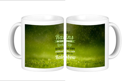 

Shopmillions When It Rains Ceramic Mug(300 ml), Multicolor