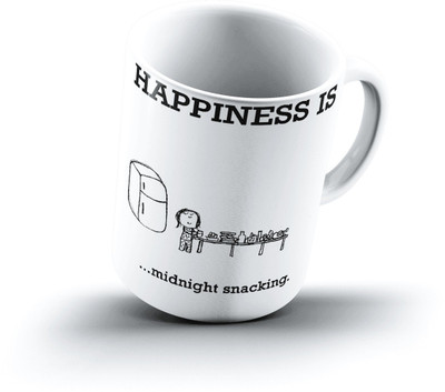 Ucard Happiness Is2339 Bone China, Ceramic, Porcelain Mug(325 ml)