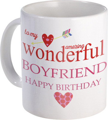 

SKY TRENDS To The Best Boyfriend For Amazing Gift A Wonderful Ceramic for Birthday And Specialy for Valentine Day Designe (2) Ceramic Mug(320 ml), White