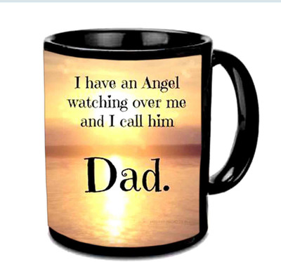 

Raj Laxmi Beautiful Sunrise Design Fathers Day Wishes Multicolor Ceramic Mug(350 ml), Black