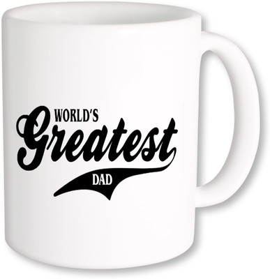 

PhotogiftsIndia world's greatest dad Ceramic Mug(325 ml), Multicolor