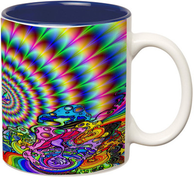 

Prithish Pschedelic Collection 2 Ceramic Mug(330 ml), Multicolor