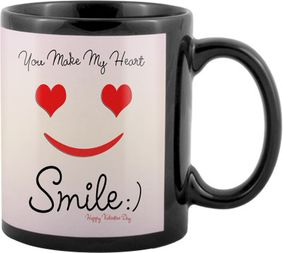 

SKY TRENDS Valentine Gifts For Special Girlfriend,Boyfriend,Wife,Husband,design 221 Ceramic Mug(325 ml), Black