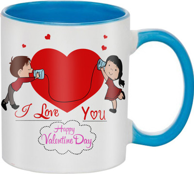 

SKY TRENDS Beautiful Special and Best Happy Valentine Gifts for Boyfriend Girlfriend Fiance Wife Husband Friends Birthday Anniversary037 Ceramic Mug(325 ml), Blue