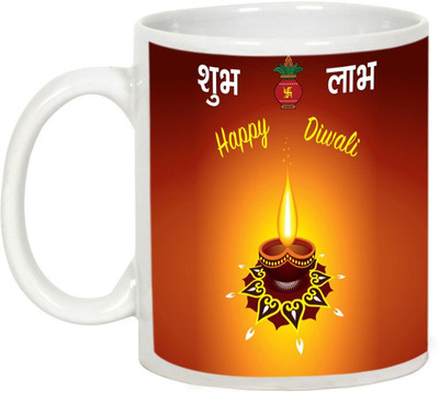 

AllUPrints Gifts For Diwali - May This Deepawali Bring All The Happiness And Positivity Ceramic Mug(325 ml), White