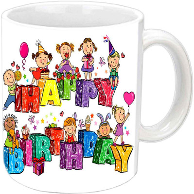 

Raj Laxmi b'day celebration family white Ceramic Mug(350 ml)