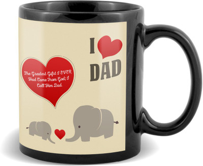 

SKY TRENDS The Greatest Gifts I Ever Had Came From God with Red Heart Special Gift For Father's Day Black Coffee Ceramic Mug(320 ml)