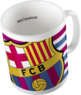

MiiCreations Printed ,Barcelona Ceramic Mug(325 ml), Multicolor