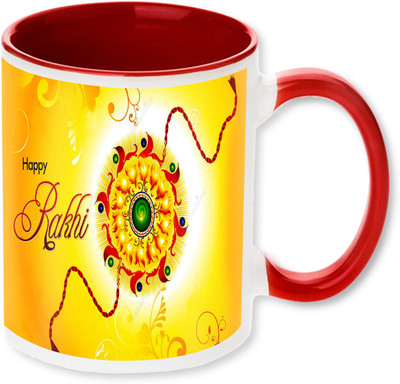 

PhotogiftsIndia Happy Raksha Bandhan 013 Ceramic Mug(325 ml), Multicolor