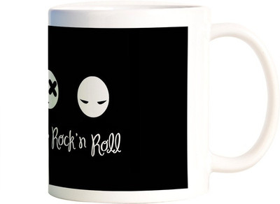 

Rangeele Inkers Rock And Roll Ceramic Mug(300 ml), Multicolor
