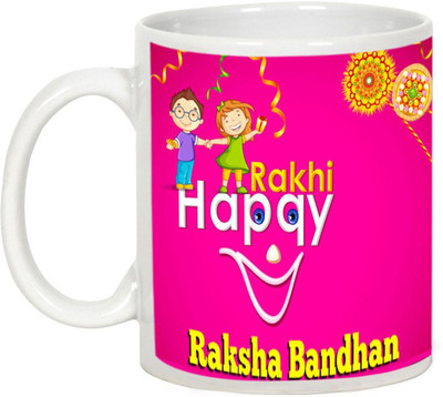 

AllUPrints Rakshabandhan Gifts - Happy Rakhi To Every Bro And Sis Ceramic Mug(325 ml), White
