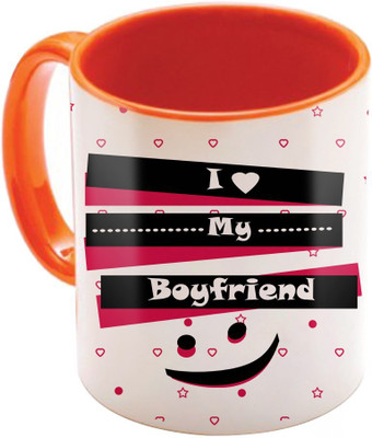

SKY TRENDS Wonderful & Best Valentine Orange Gift For GirlFriend,Boyfriend,Husband,Wife,Friend Design Cod 054 Ceramic Mug(325 ml)