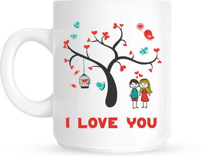 

HuppmeGift Love You White Ceramic Mug(350 ml)
