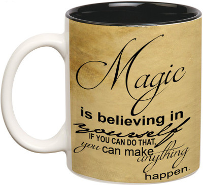 

Prithish Magis is Believing in Yourself Double Color Ceramic Mug(330 ml), Multicolor