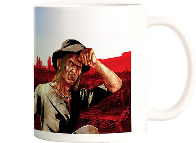 Rangeele Inkers Red Dead Redemption Seth Briars Ceramic Mug(300 ml), Multicolor