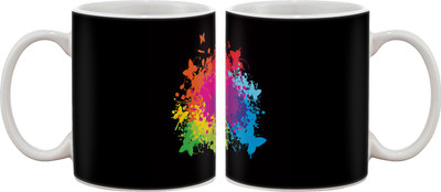 

Artifa Colourful Butterflies Porcelain, Ceramic Mug(350 ml), Multicolor