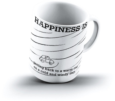 

Ucard Happiness Is2226 Bone China, Ceramic, Porcelain Mug(325 ml)
