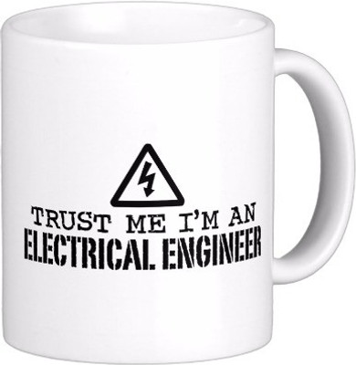 

Exoctic Silver Larka Apna Engineer Hai CX001 Ceramic Mug(300 ml), Black;white