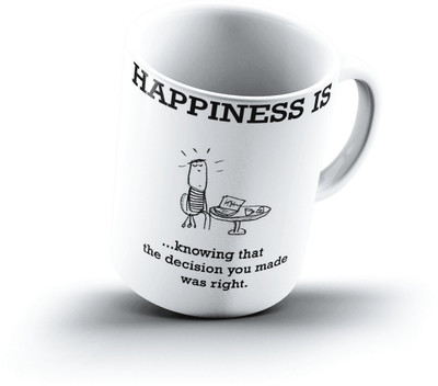 

Ucard Happiness Is1269 Bone China, Ceramic, Porcelain Mug(325 ml)