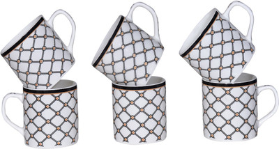 

Pearl Ana-66 Bone China Mug(180 ml, Pack of 6), Multicolor
