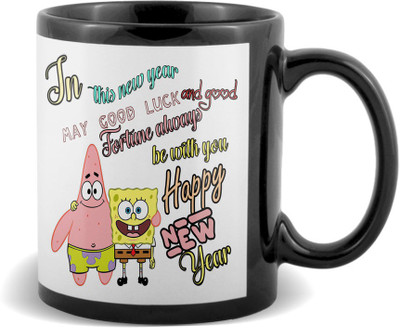 Sky Trends Gift Happy new year cartoon show your feeling good gifts for boyfriend girlfriend friend Ceramic Mug(320 ml) available at flipkart for Rs.315