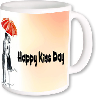 

PhotogiftsIndia Happy Kiss Day 04 Ceramic Mug(325 ml), Multicolor