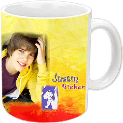 

Raj Laxmi Handsome Bieber White Ceramic Mug(350 ml)